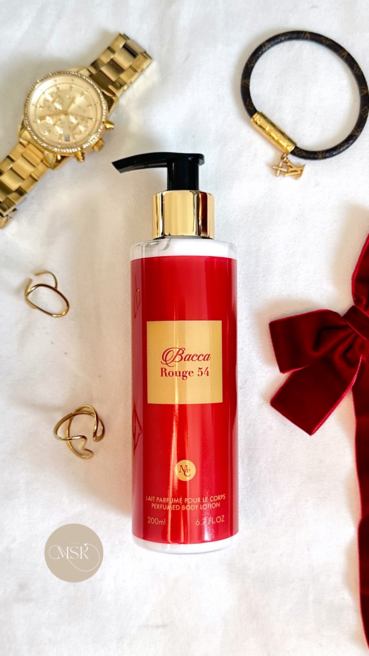 Lait corporel parfumé inspiration Baccarat Rouge 540